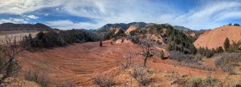 Red Rock Open Space Arial Shot