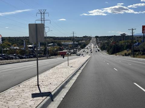 Paving is complete on South Academy Boulevard.