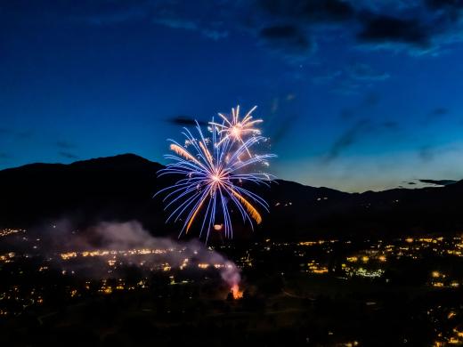 Fireworks over Pikes Peak