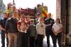 Chelsie, her baby and family take a picture with the Colorado Springs Fire Department